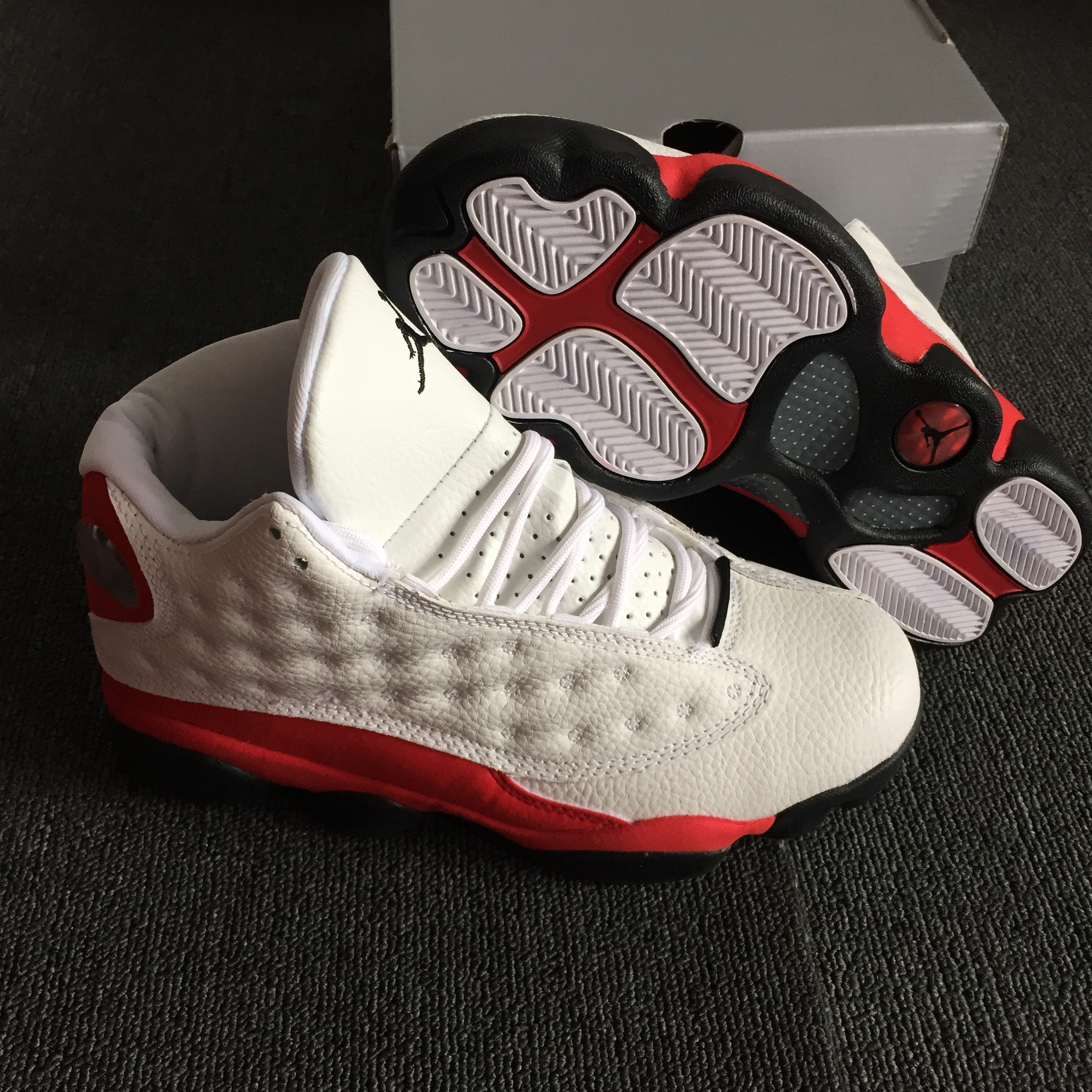 New Air Jordan 13 Chicago Red White Black Shoes
